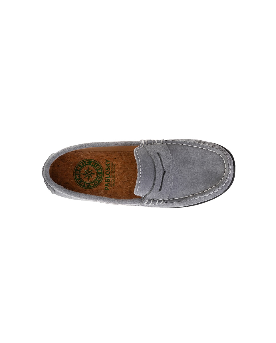 Imagen 3 de Mocasines de niños de piel - Pablosky - Gris Gris