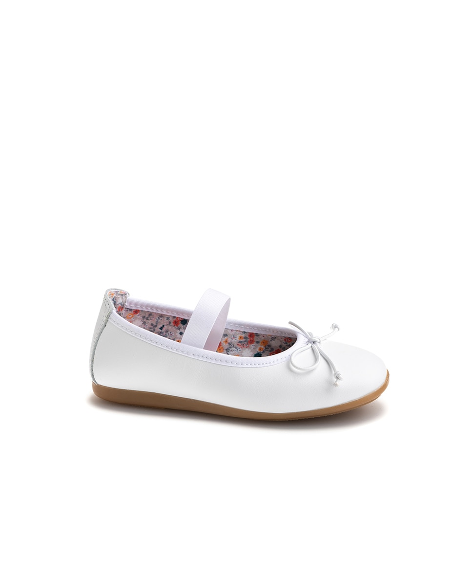 Bailarinas de niña con elástico - Pablosky - Blanco Blanco-1