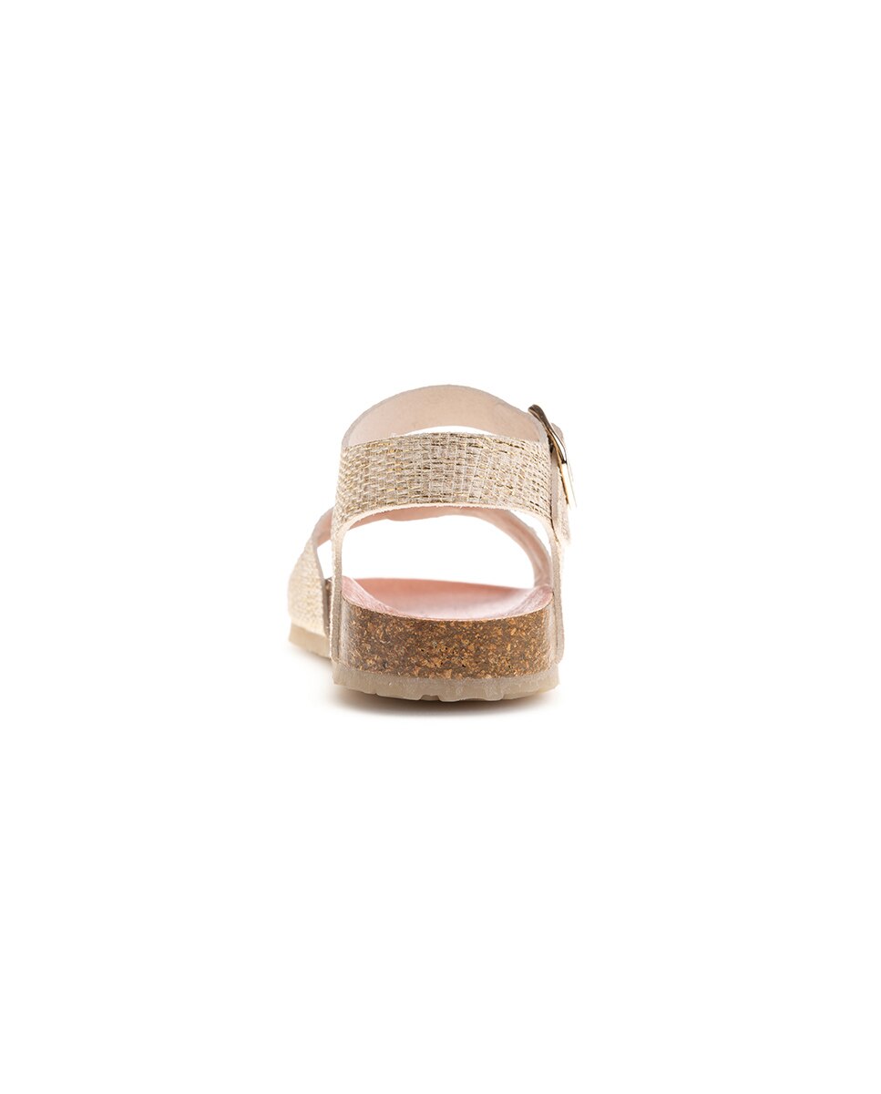 Sandalias de niña de materiales reciclados con hebilla - Pablosky - Beige Beige-5