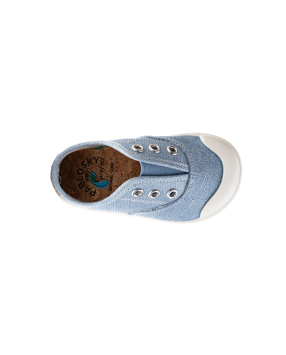 Imagen 3 de Zapatillas de lona de niña con elástico - Pablosky - Azul claro Azul claro