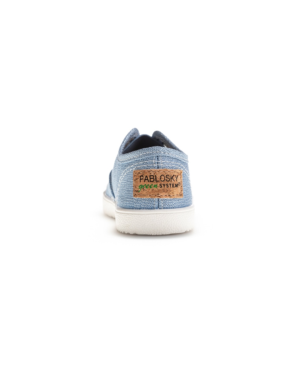 Imagen 4 de Zapatillas de lona de niña con elástico - Pablosky - Azul claro Azul claro
