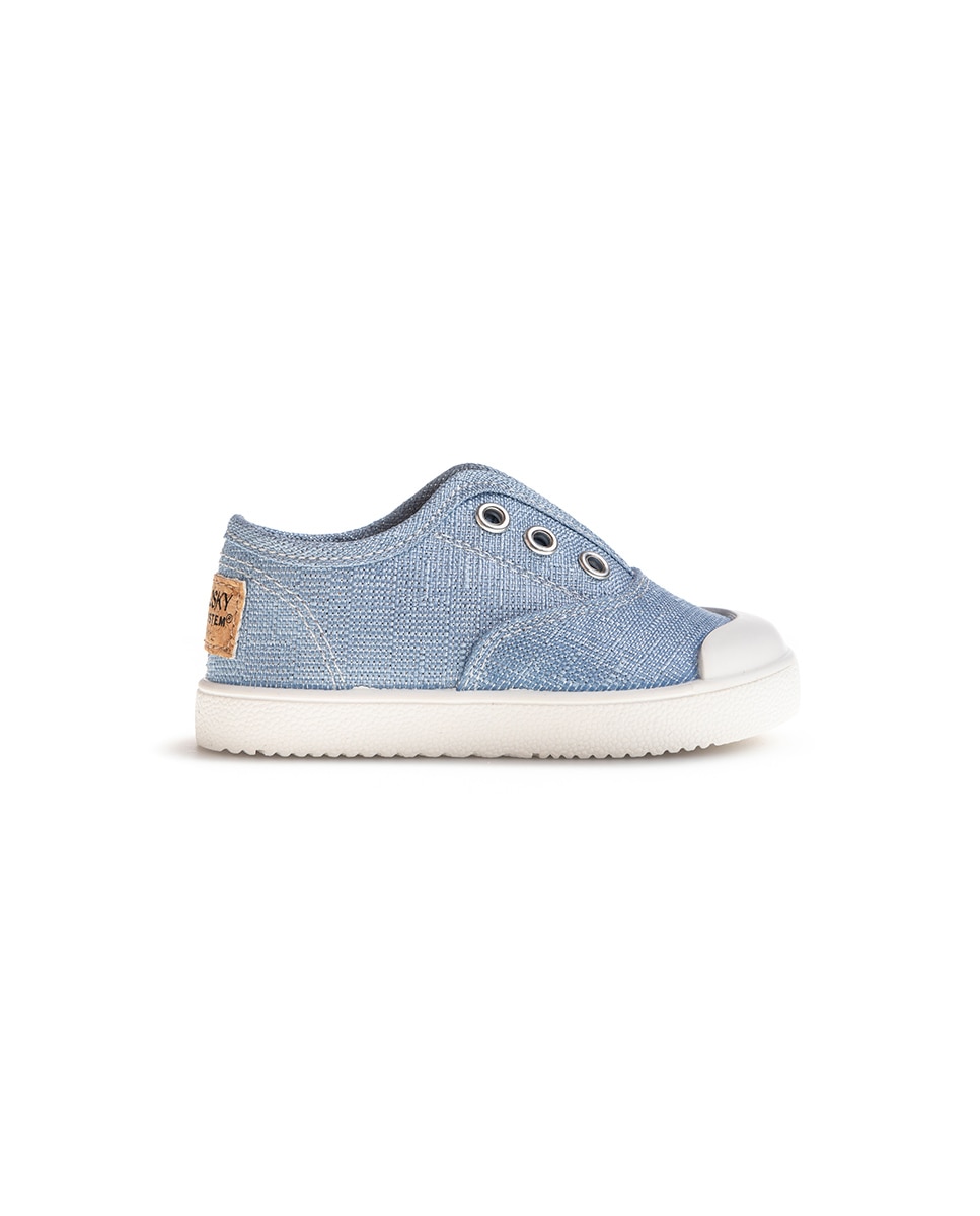 Imagen 6 de Zapatillas de lona de niña con elástico - Pablosky - Azul claro Azul claro