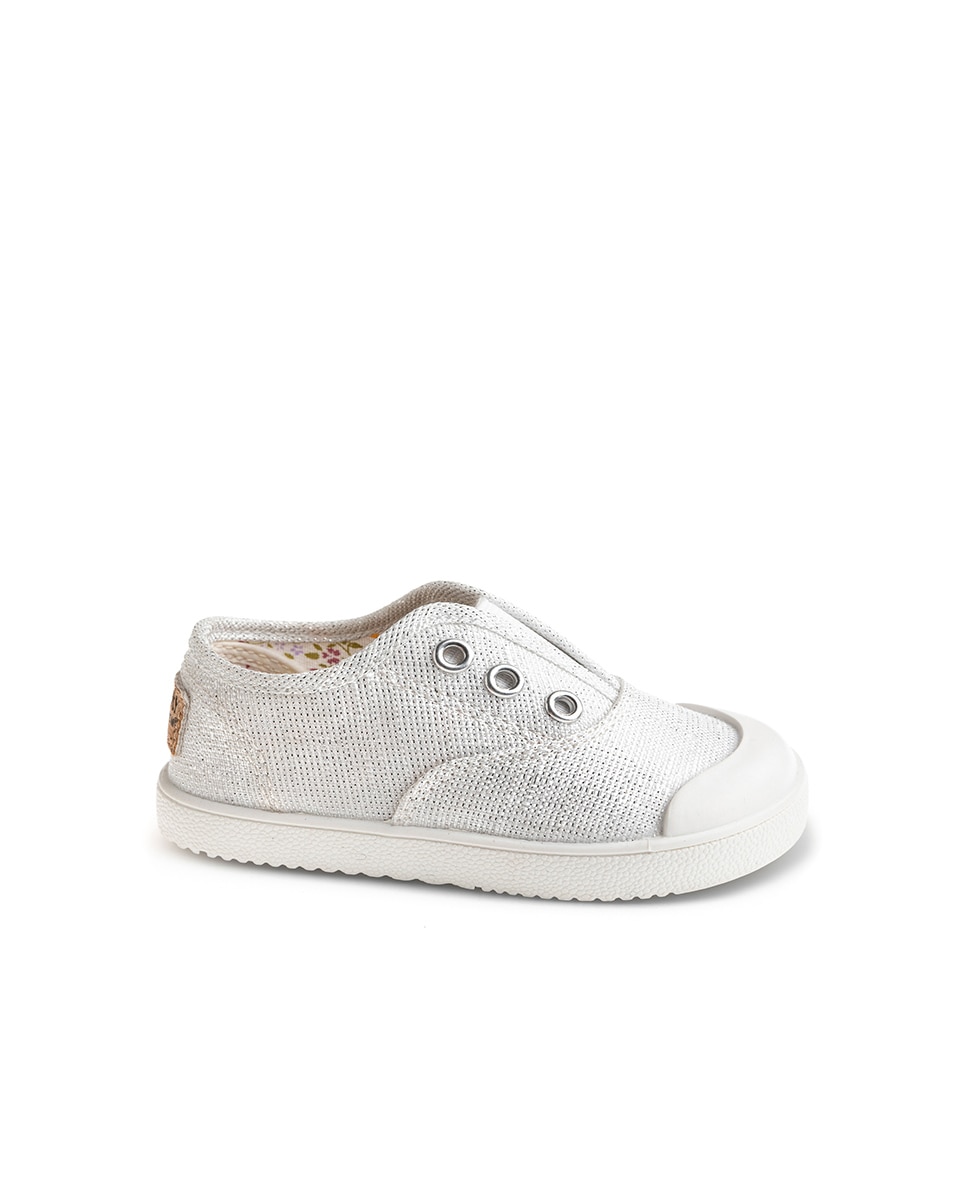 Imagen 1 de Zapatillas de lona de niña con elástico - Pablosky - Blanco Blanco
