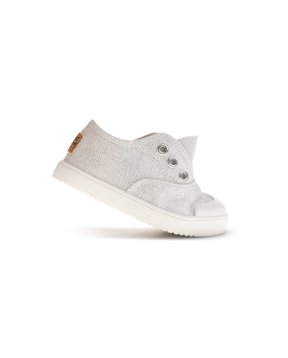 Imagen 5 de Zapatillas de lona de niña con elástico - Pablosky - Blanco Blanco