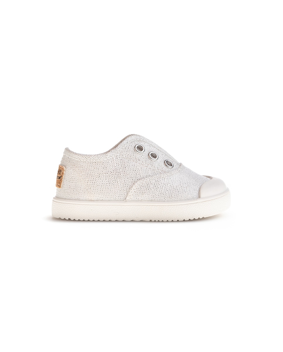 Imagen 6 de Zapatillas de lona de niña con elástico - Pablosky - Blanco Blanco