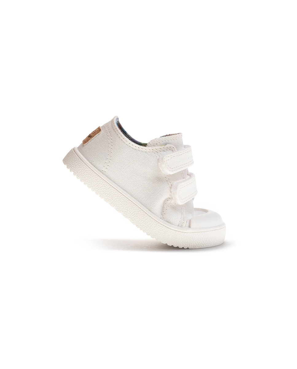Zapatillas de lona unisex barefoot con cierre adherente - Pablosky - Blanco Blanco-5