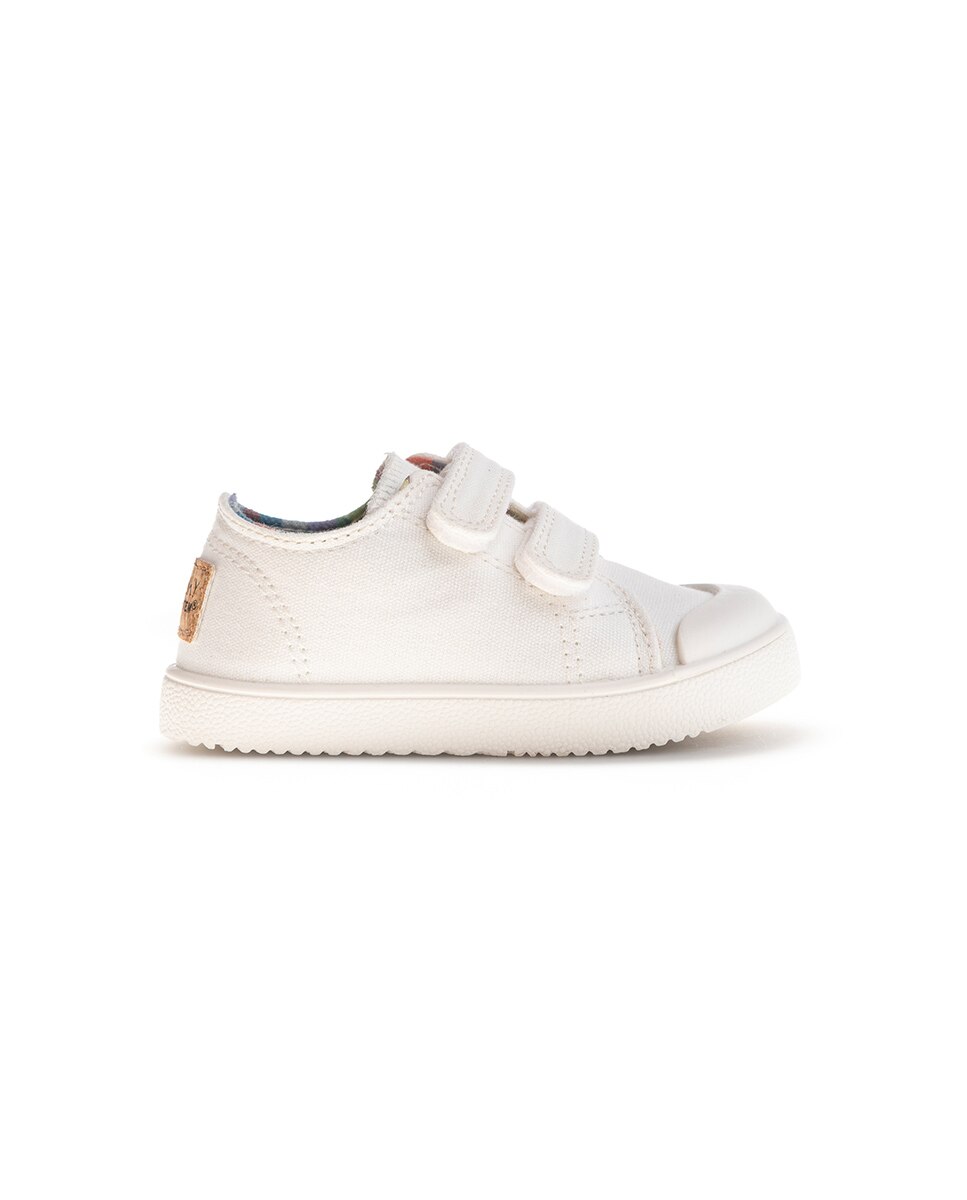 Zapatillas de lona unisex barefoot con cierre adherente - Pablosky - Blanco Blanco-6