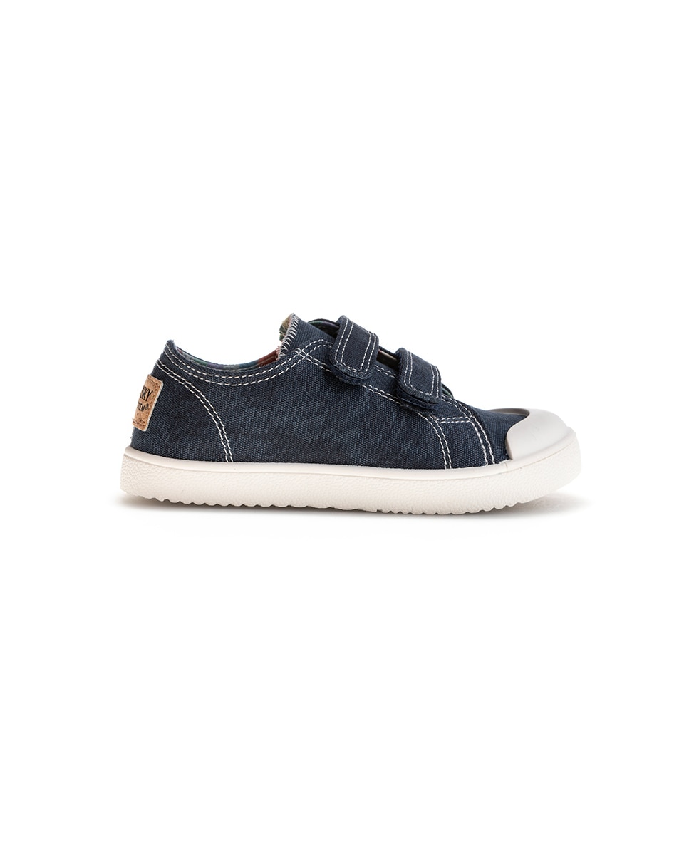Zapatillas de lona unisex barefoot con cierre adherente - Pablosky - Azul marino Azul marino-6