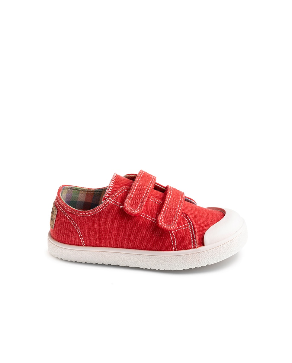 Zapatillas de lona unisex barefoot con cierre adherente - Pablosky - Rojo Rojo-1