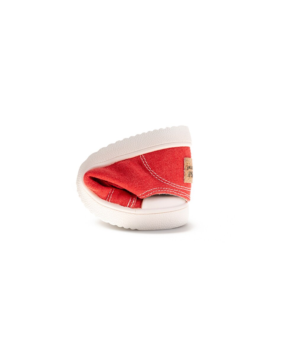 Zapatillas de lona unisex barefoot con cierre adherente - Pablosky - Rojo Rojo-2