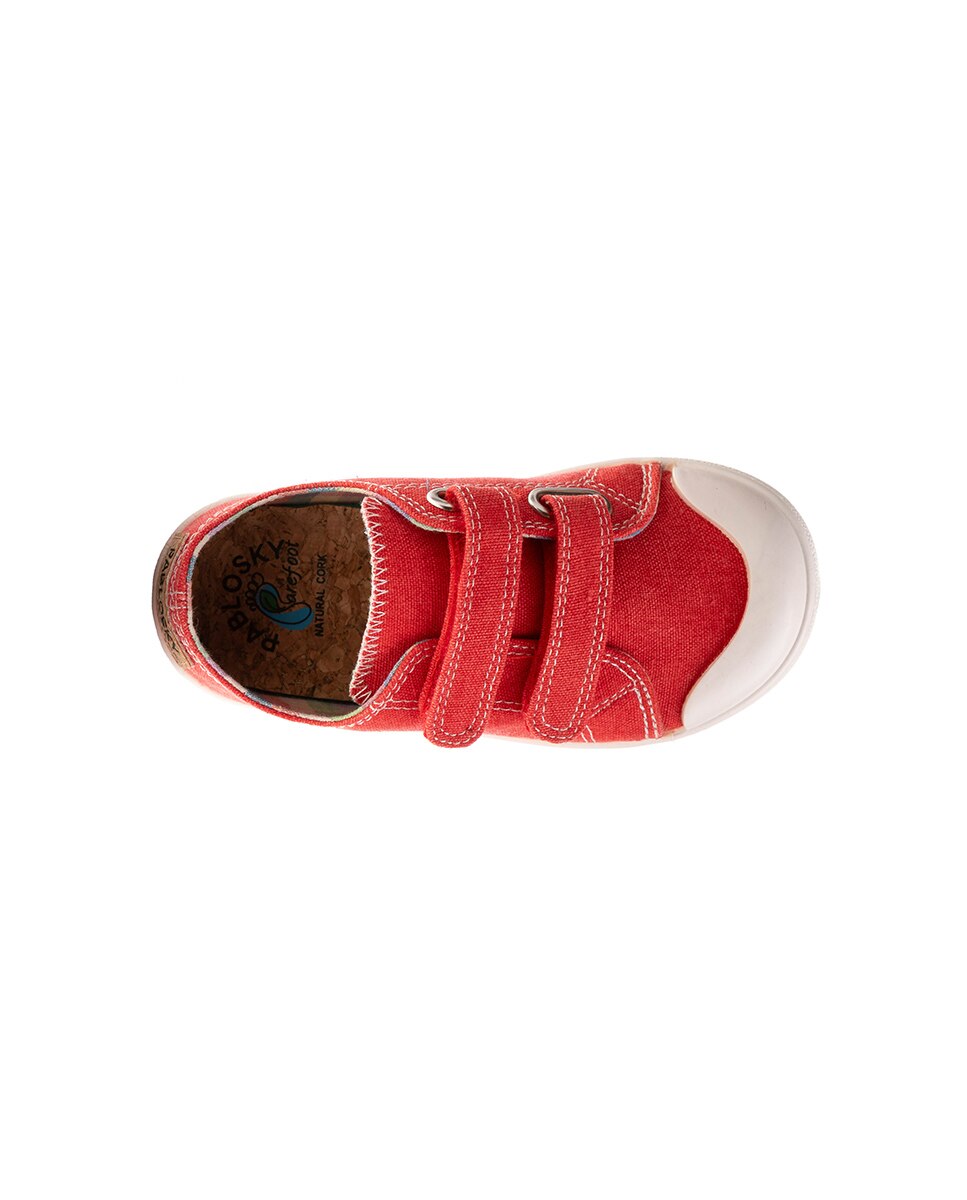 Zapatillas de lona unisex barefoot con cierre adherente - Pablosky - Rojo Rojo-3