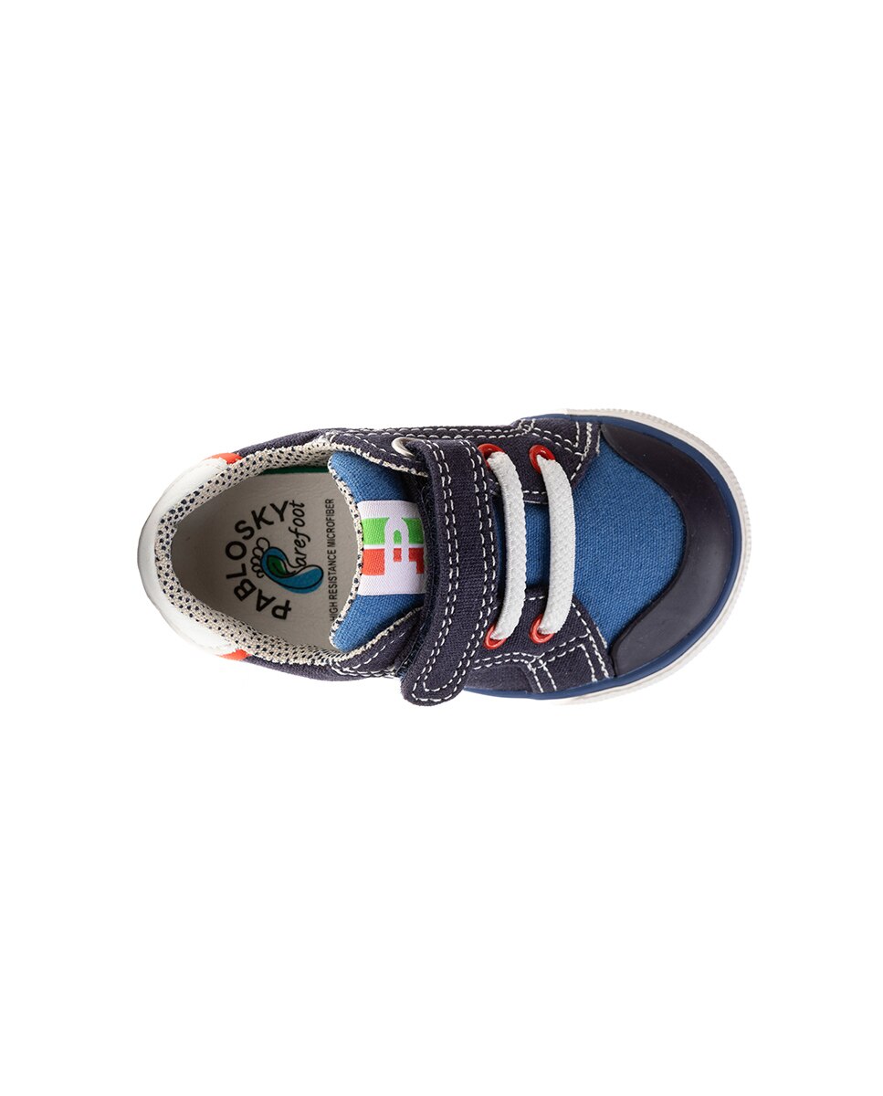 Zapatillas de lona de bebé con cierre adherente - Pablosky - Azul marino Azul marino-3