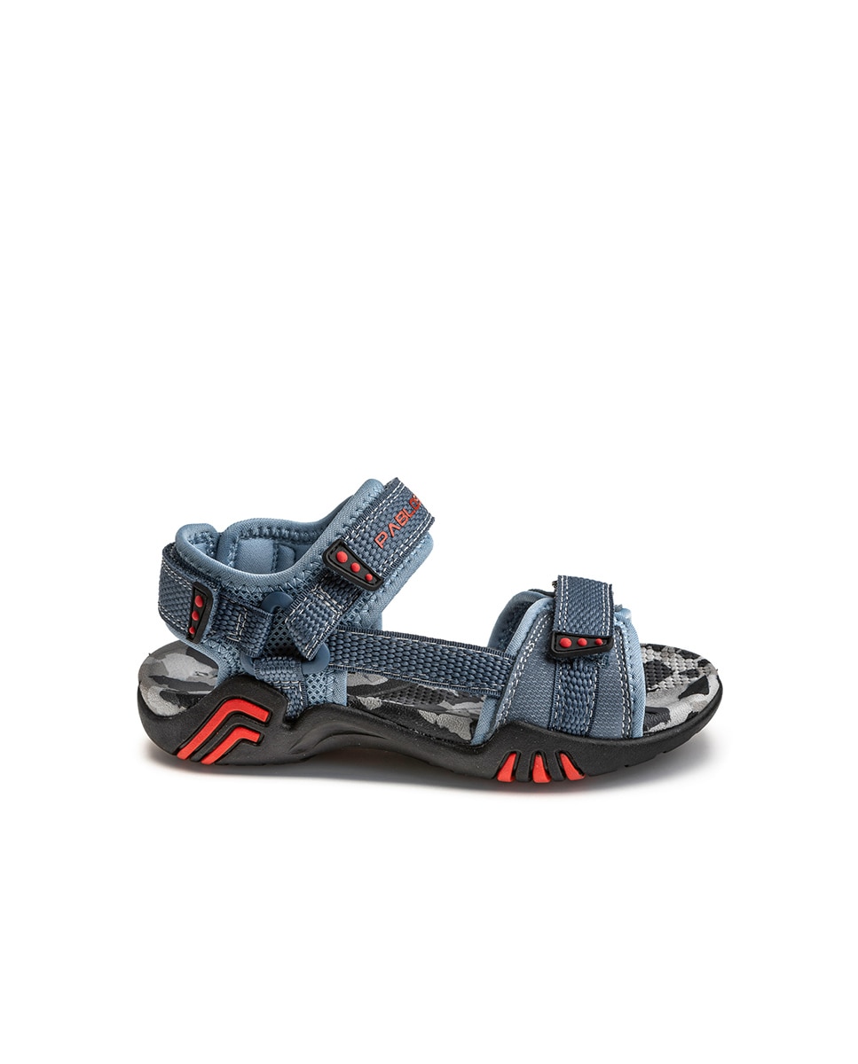 Sandalias de niño con cierre adherente - Pablosky - Azul Azul-1