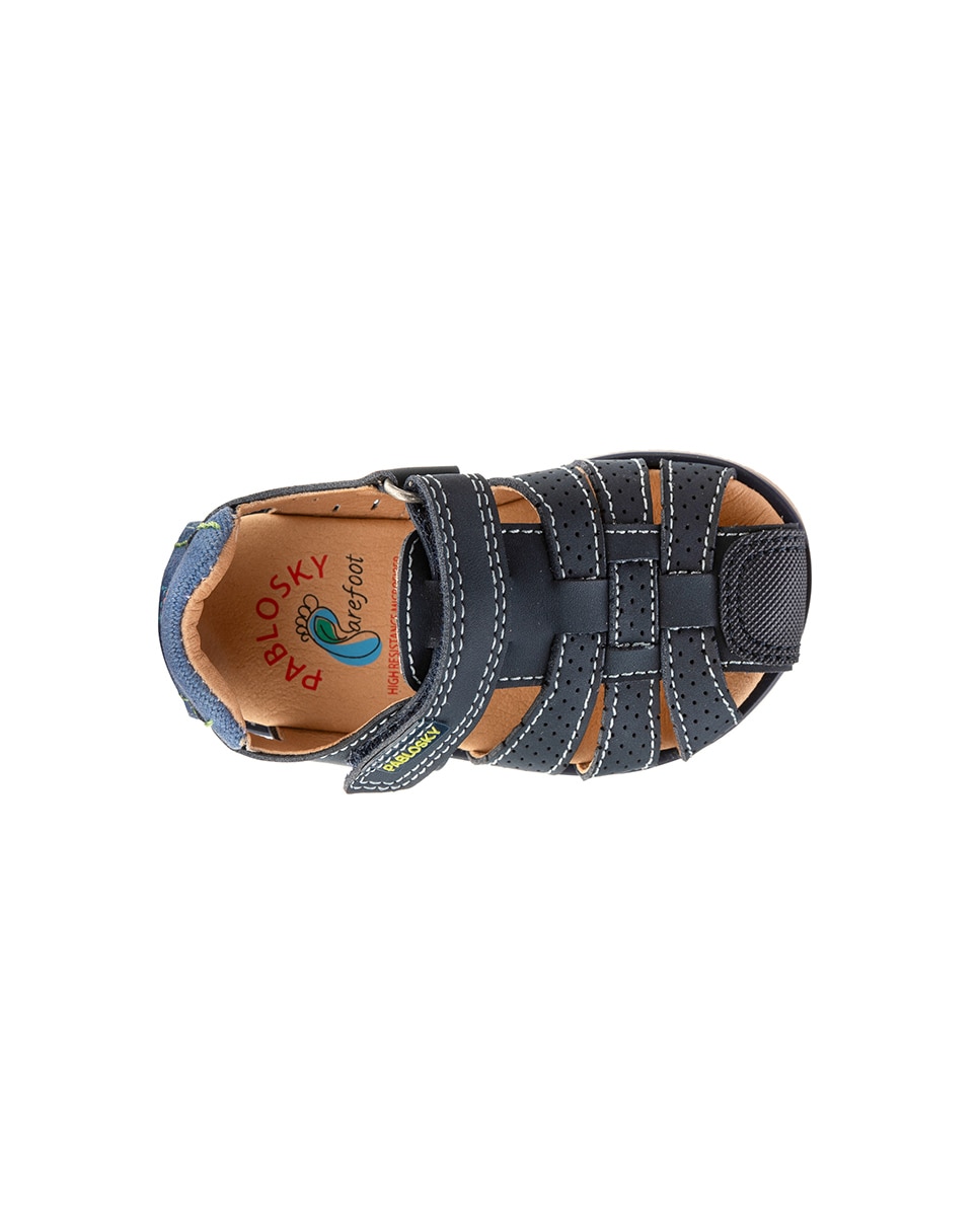 Sandalias de bebé niño barefoot con cierre adherente - Pablosky - Azul marino Azul marino-4