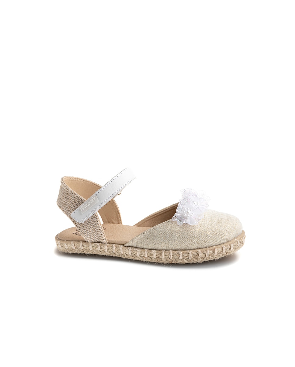Alpargatas de niña con cierre adherente - Pablosky - Beige Beige-1