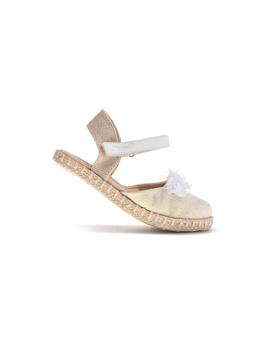 Alpargatas de niña con cierre adherente - Pablosky - Beige Beige-2