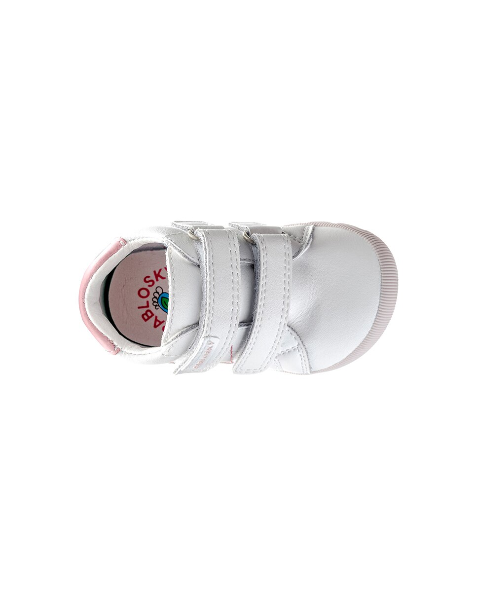 Botas de bebés Pablosky de piel con cierre adherente - Rosa Rosa-5