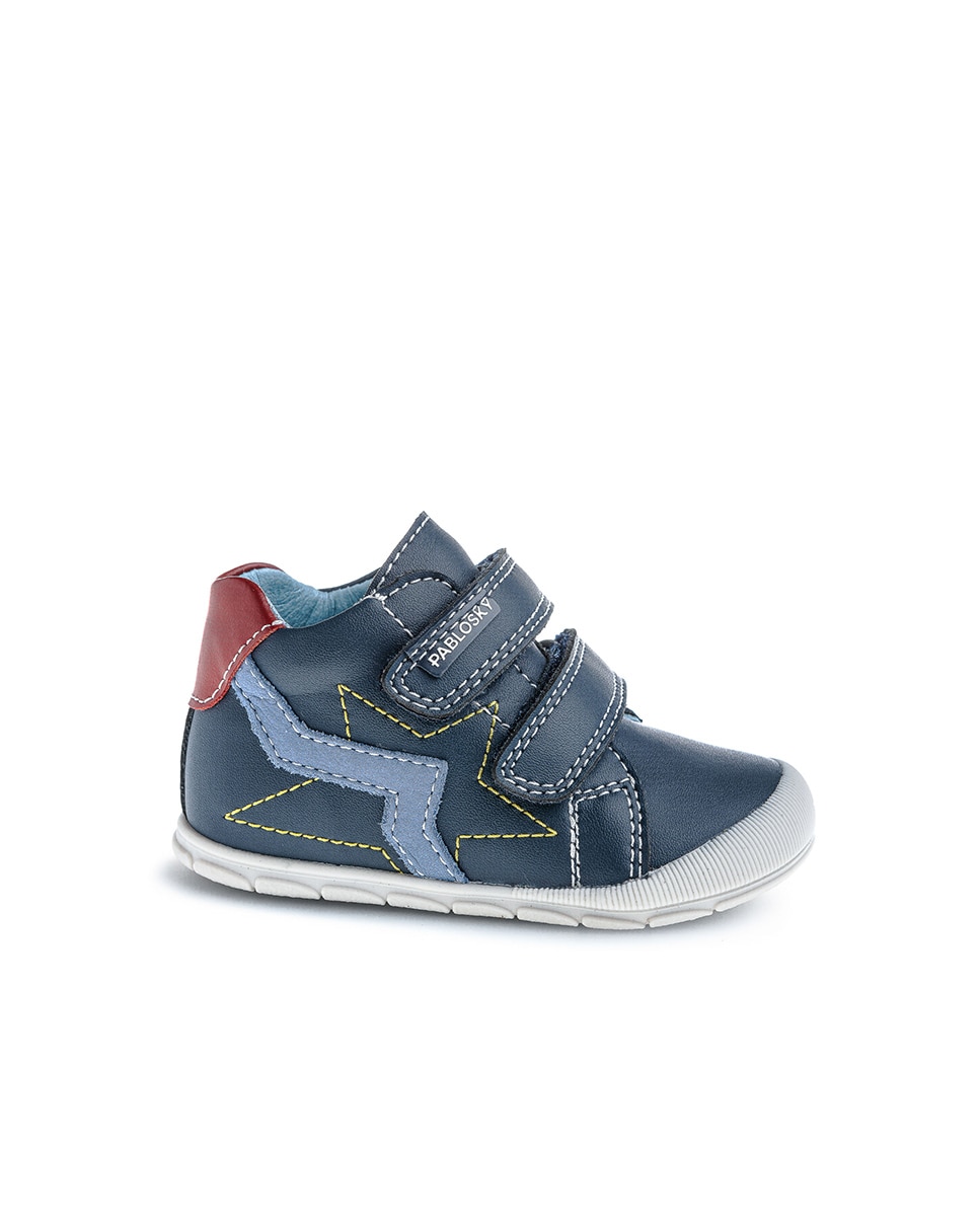 Botas de bebés Pablosky de piel con cierre adherente - Azul Azul-1