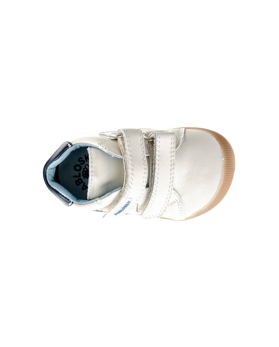 Botas de bebés Pablosky de piel con cierre adherente - Blanco Blanco-5