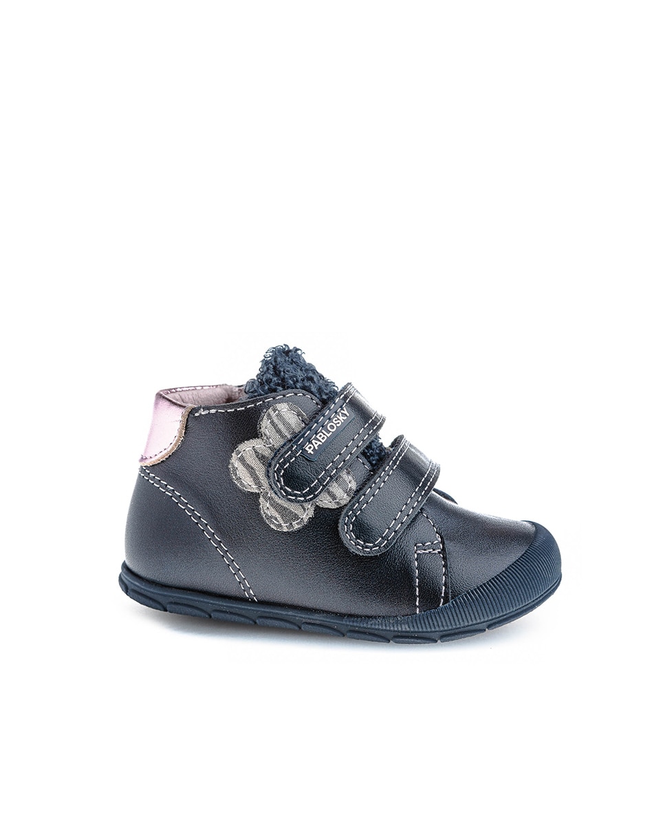 Botas de bebés Pablosky de piel con cierre adherente - Azul Azul-1