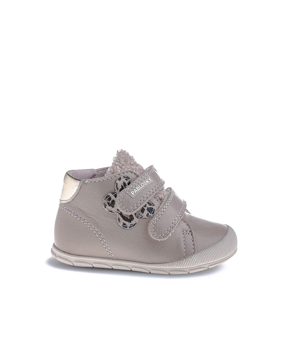 Botas de bebés Pablosky de piel con cierre adherente - Beige Beige-1