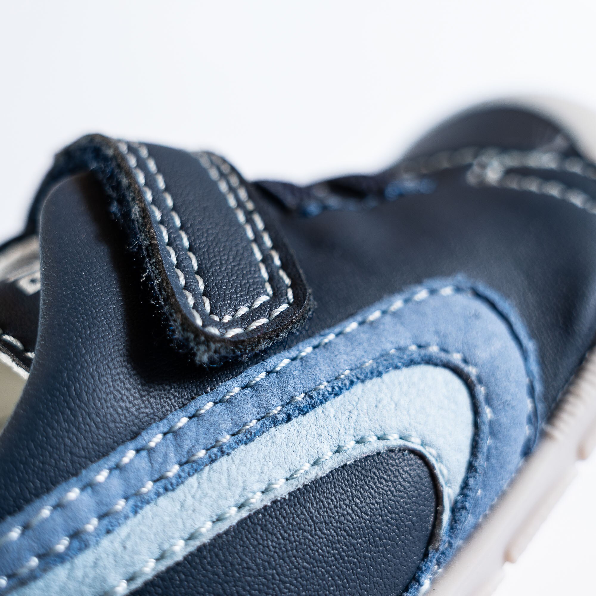 Zapatillas de bebés Pablosky de piel con cierre adherente - Azul Azul-6