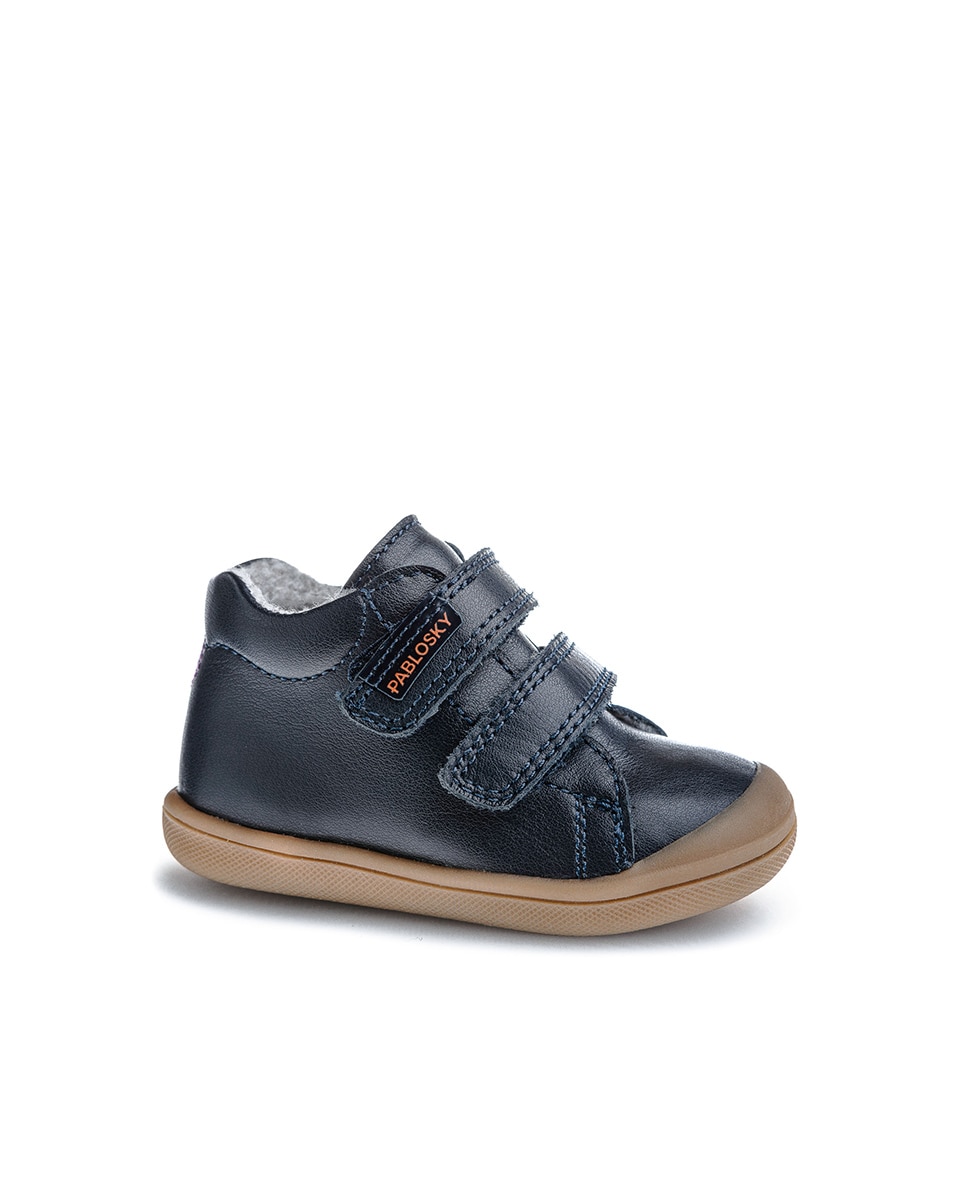 Botas de bebés Pablosky de piel con cierre adherente - Azul Azul-1