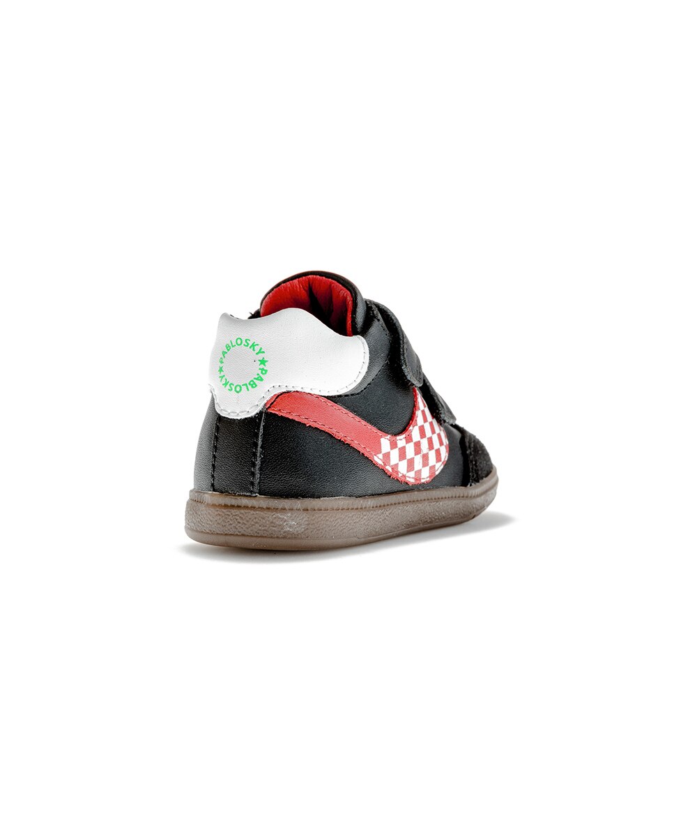 Botas de niño Barefoot de piel con cierre adherente - Pablosky - Negro Negro-7