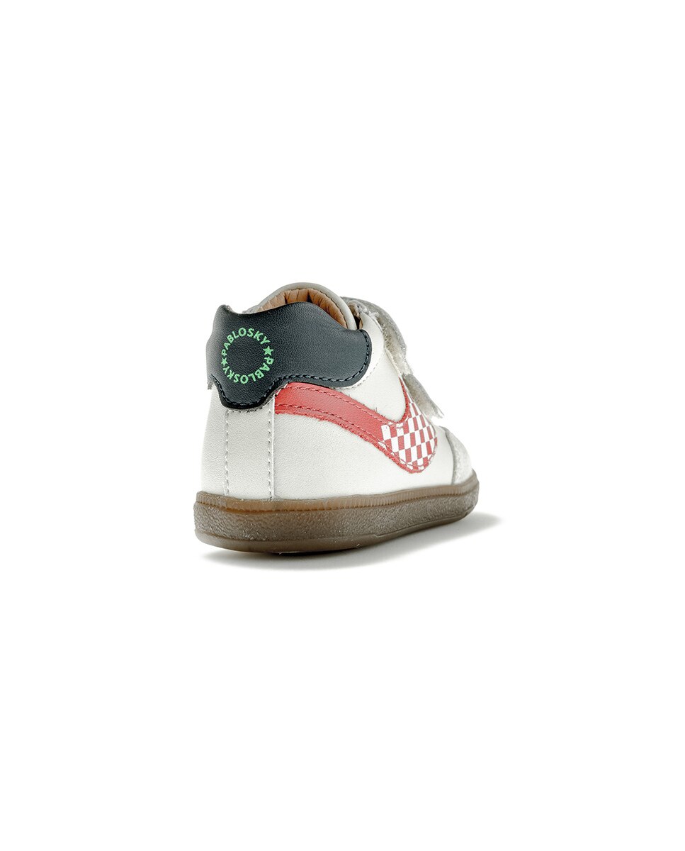 Botas de niño Barefoot de piel con cierre adherente - Pablosky - Blanco Blanco-7
