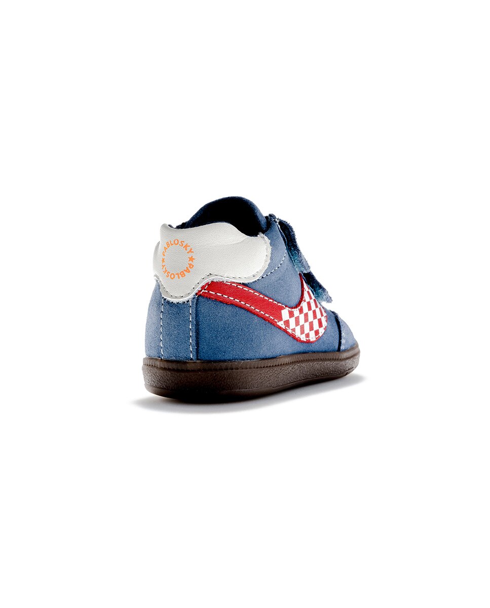 Botas de niño Barefoot de piel con cierre adherente - Pablosky - Azul Azul-7