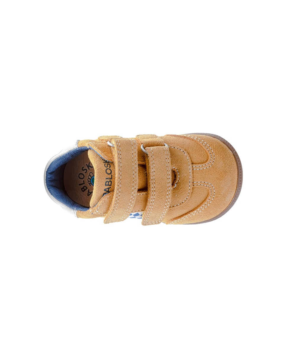Botas de niño Barefoot de piel con cierre adherente - Pablosky - Amarillo Amarillo-5