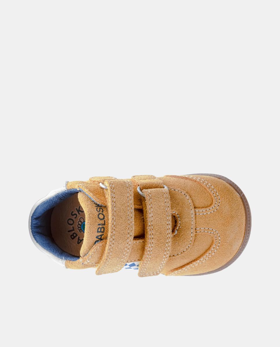 Botas de niño Barefoot de piel con cierre adherente - Pablosky - Amarillo Amarillo-5