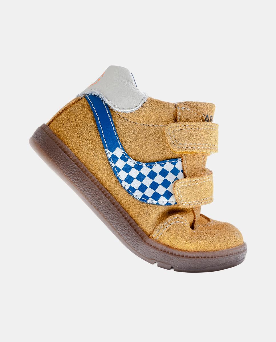 Botas de niño Barefoot de piel con cierre adherente - Pablosky - Amarillo Amarillo-6