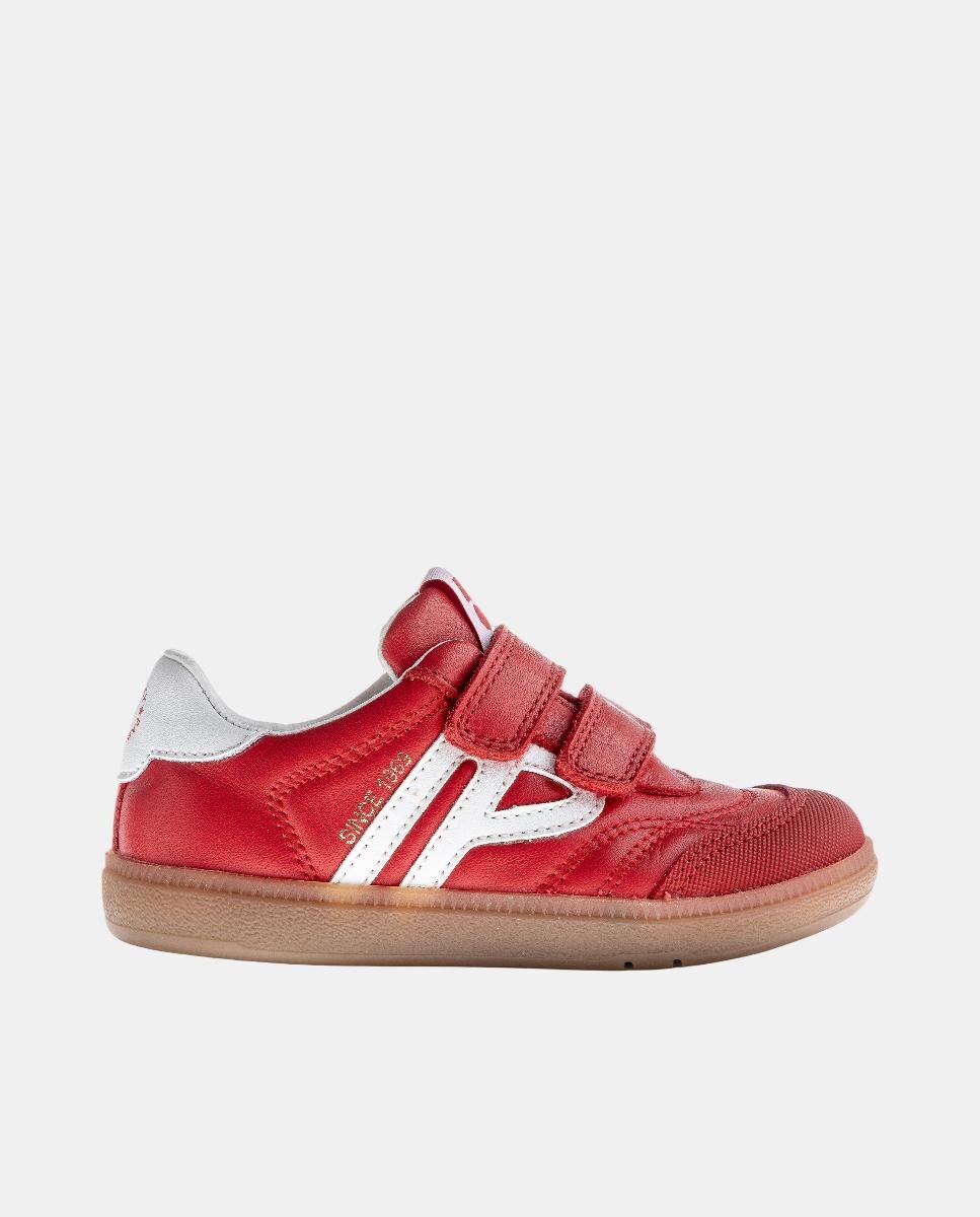 Zapatillas deportivas de niños pablosky barefoot de piel con cierre adherente - Rojo Rojo-2