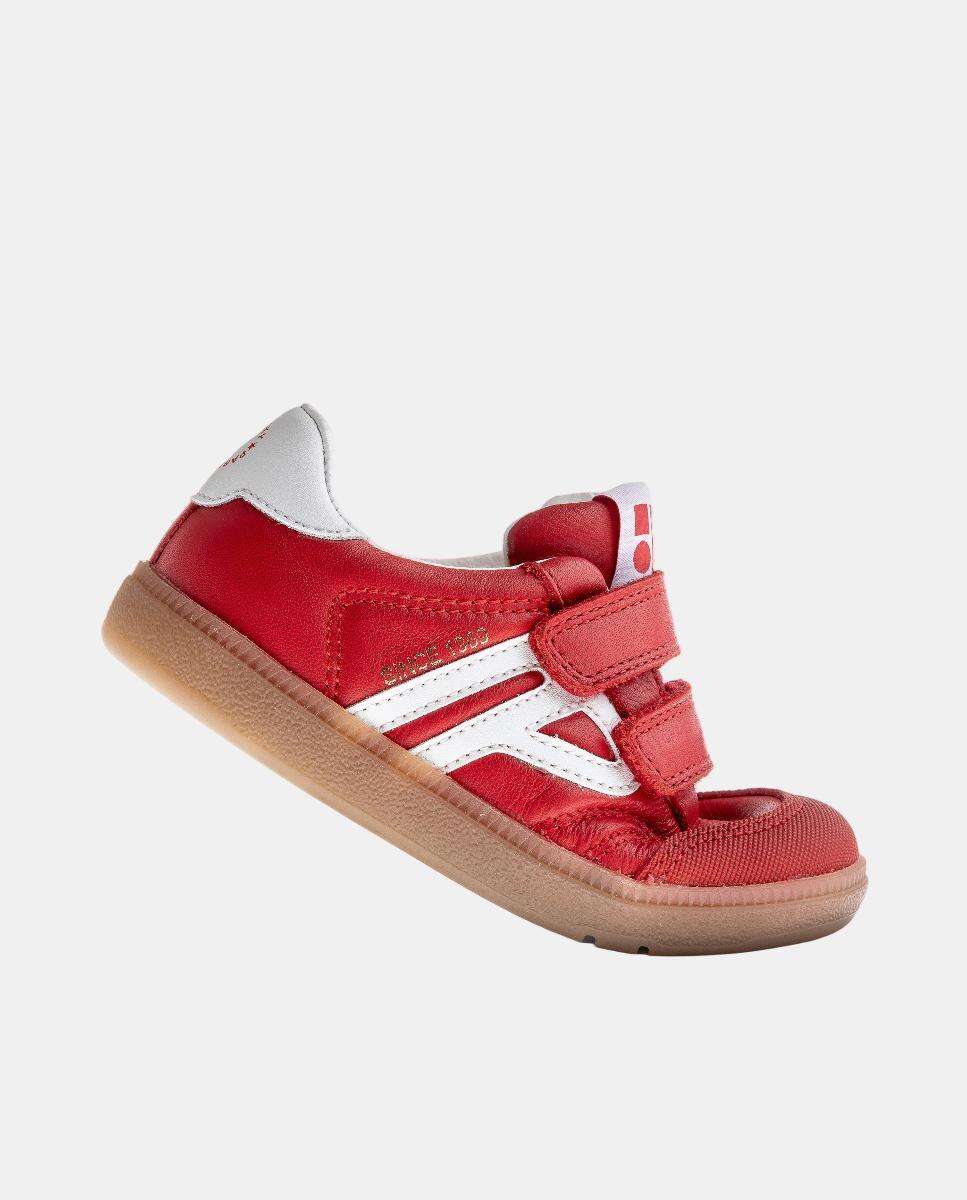 Zapatillas deportivas de niños pablosky barefoot de piel con cierre adherente - Rojo Rojo-6
