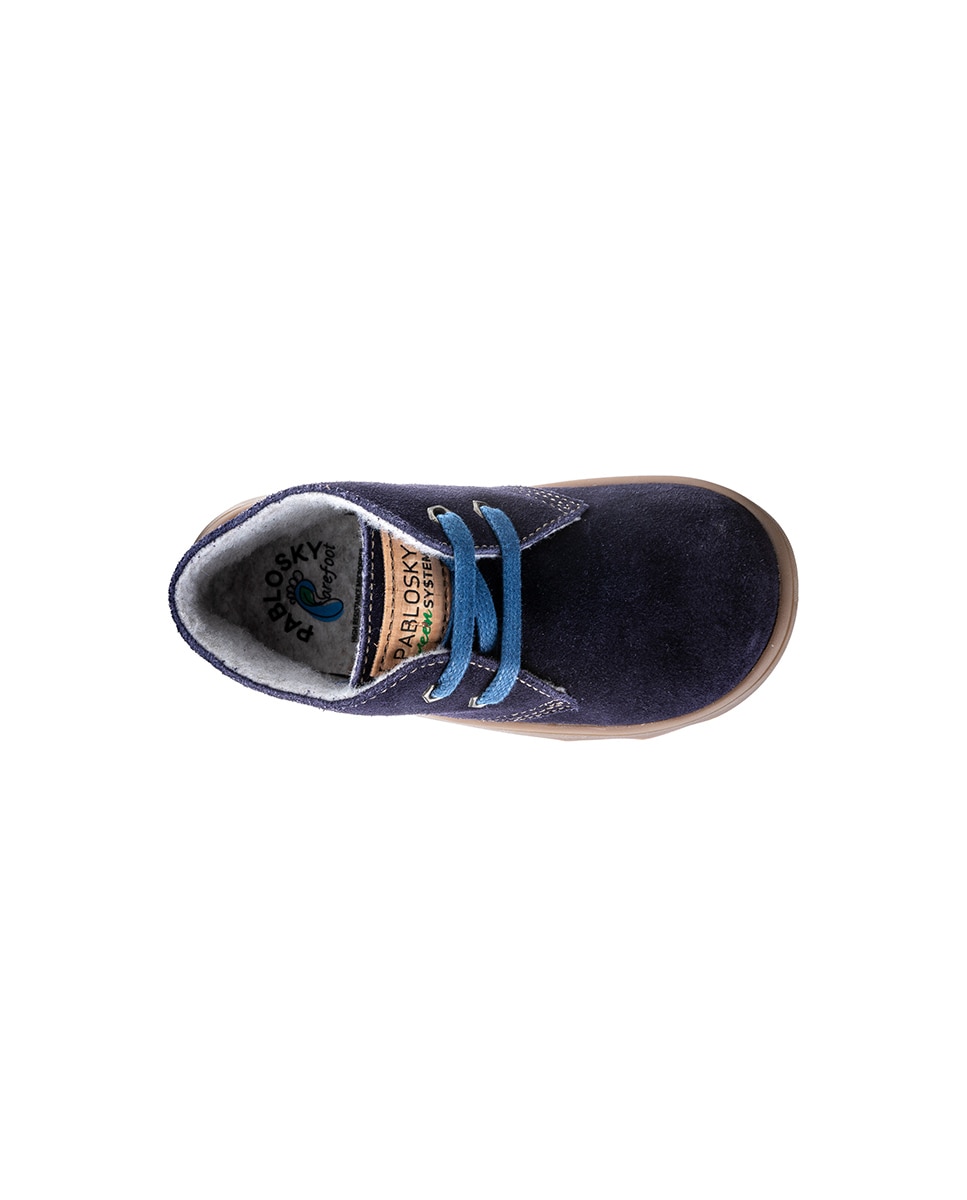 Botas de niños Pablosky de piel con cordones - Azul Azul-5