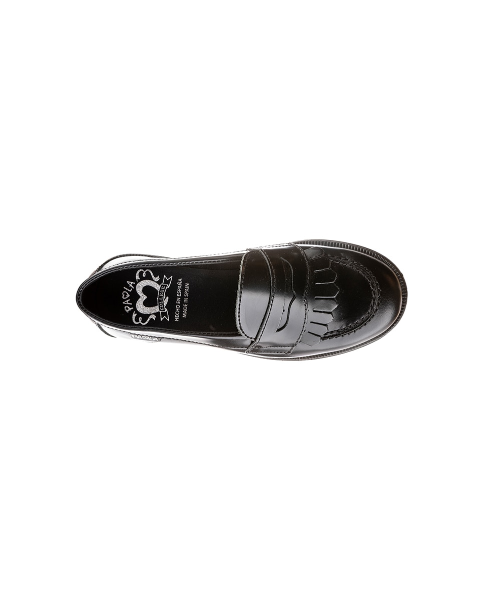 Imagen 2 de Mocasines de niña de piel para uniforme escolar - Pablosky - Negro Negro