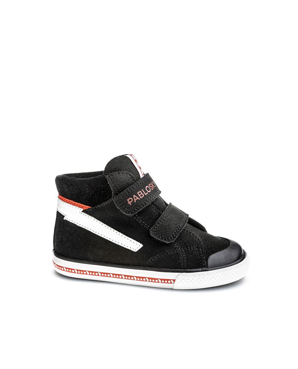 Botines de niña Pablosky textiles con cierre adherente - Negro Negro-1