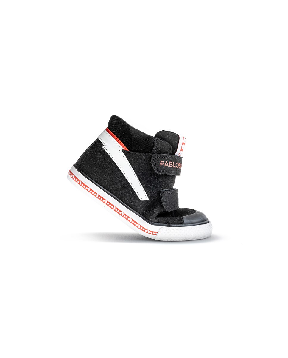 Botines de niña Pablosky textiles con cierre adherente - Negro Negro-6