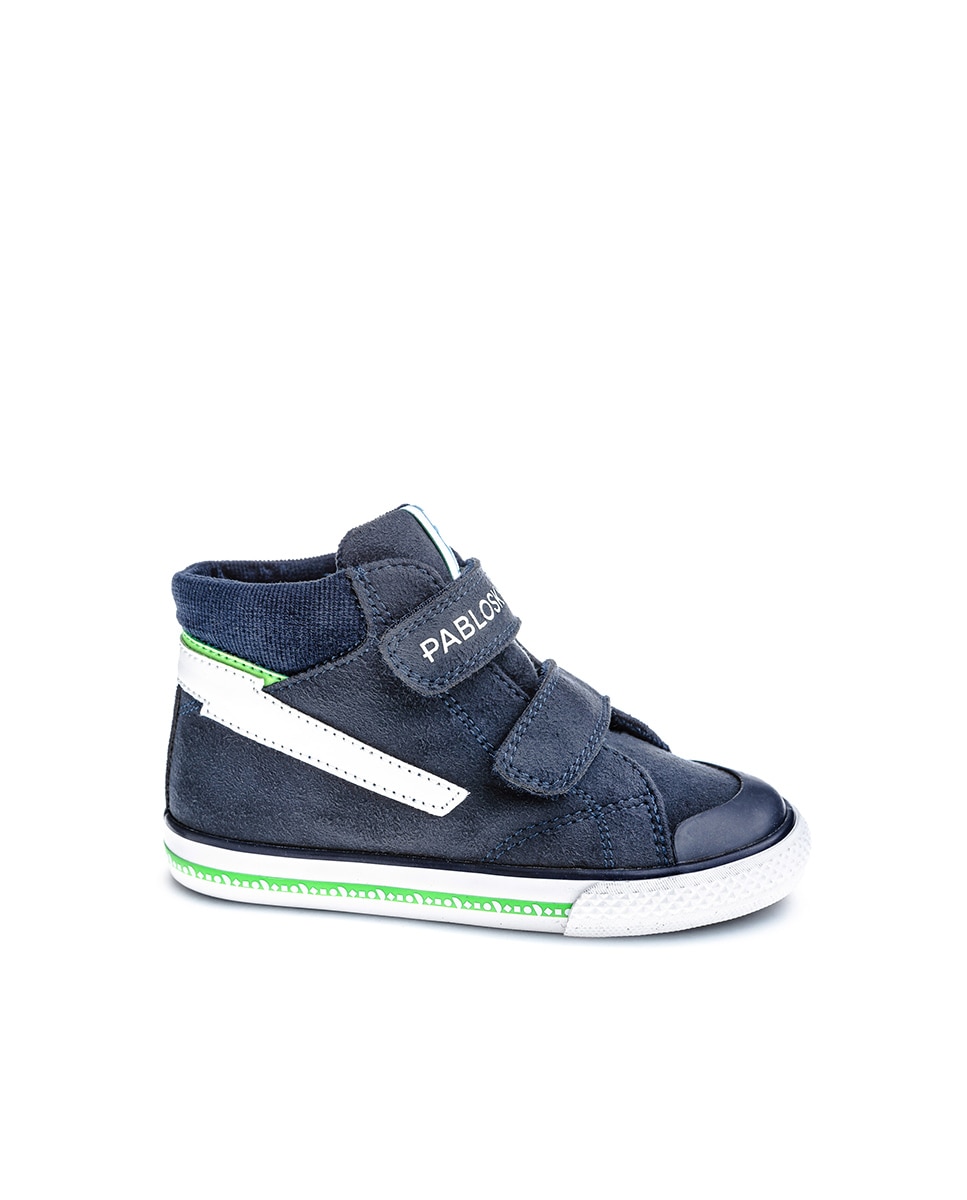 Botines de niña Pablosky textiles con cierre adherente - Azul Azul-1