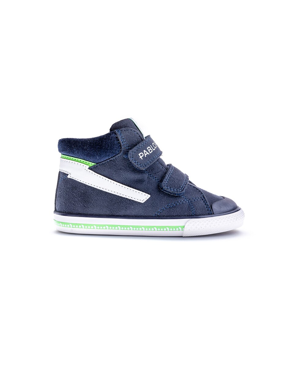 Botines de niña Pablosky textiles con cierre adherente - Azul Azul-7