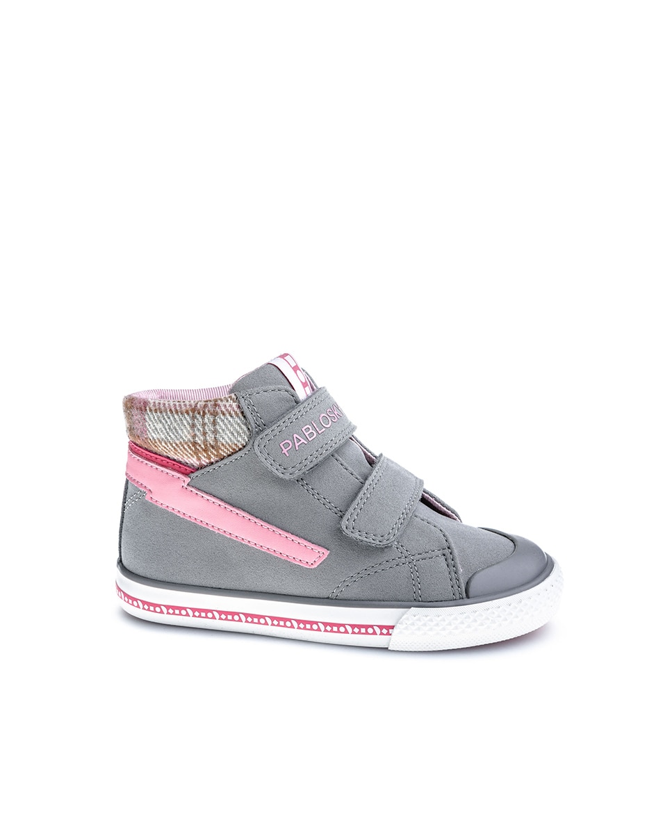 Botines de niña Pablosky textiles con cierre adherente - Gris Gris-1