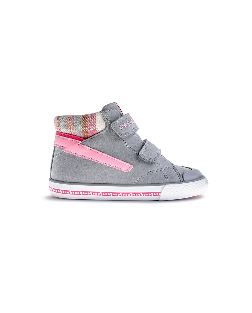 Botines de niña Pablosky textiles con cierre adherente - Gris Gris-7
