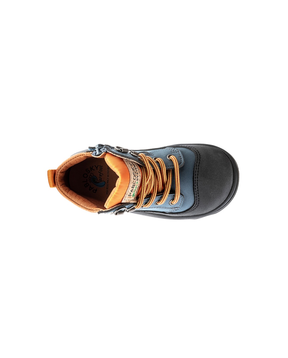 Botas de niño pablosky barefoot con cremallera - Azul Azul-6