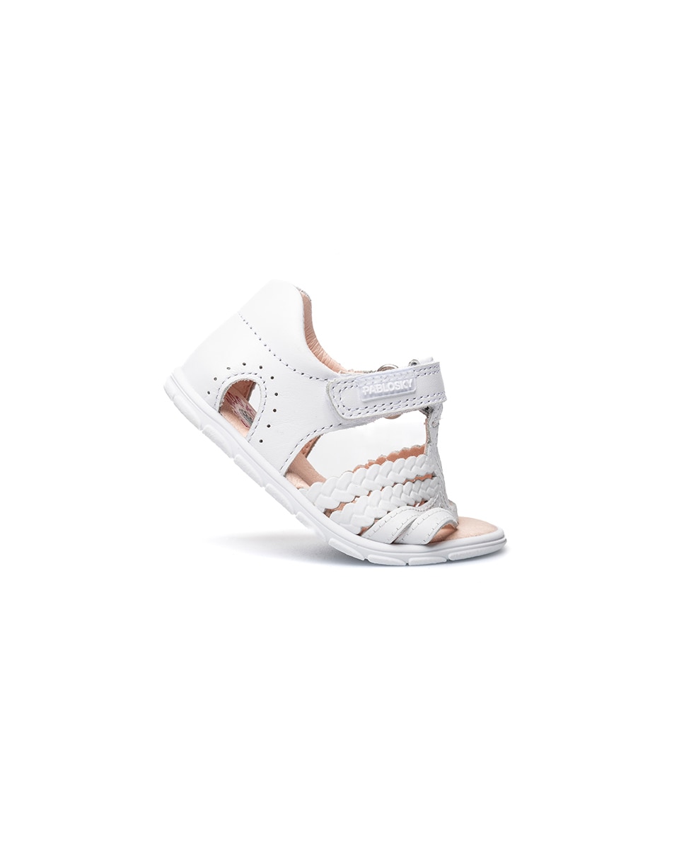 Imagen 7 de Sandalias de bebé niña barefoot con cierre adherente - Pablosky - Blanco Blanco