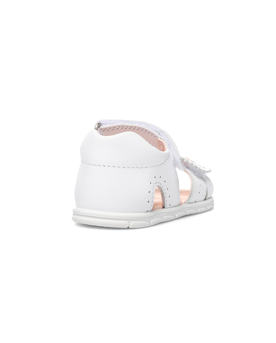 Sandalias de bebé niña barefoot con cierre adherente - Pablosky - Blanco Blanco-6