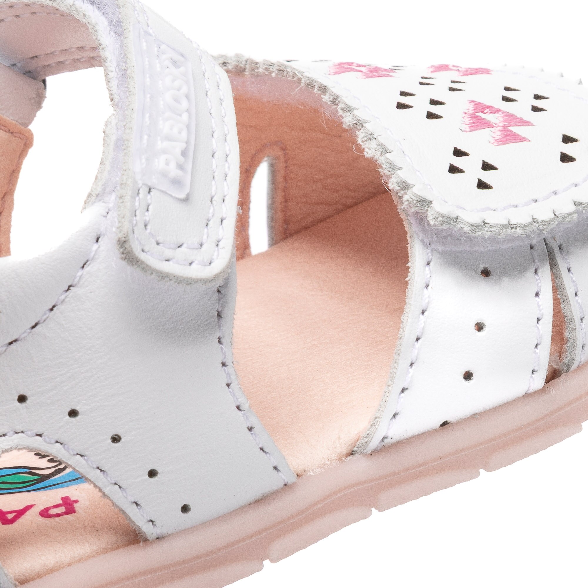 Sandalias de bebé niña barefoot con cierre adherente - Pablosky - Rosa Rosa-3