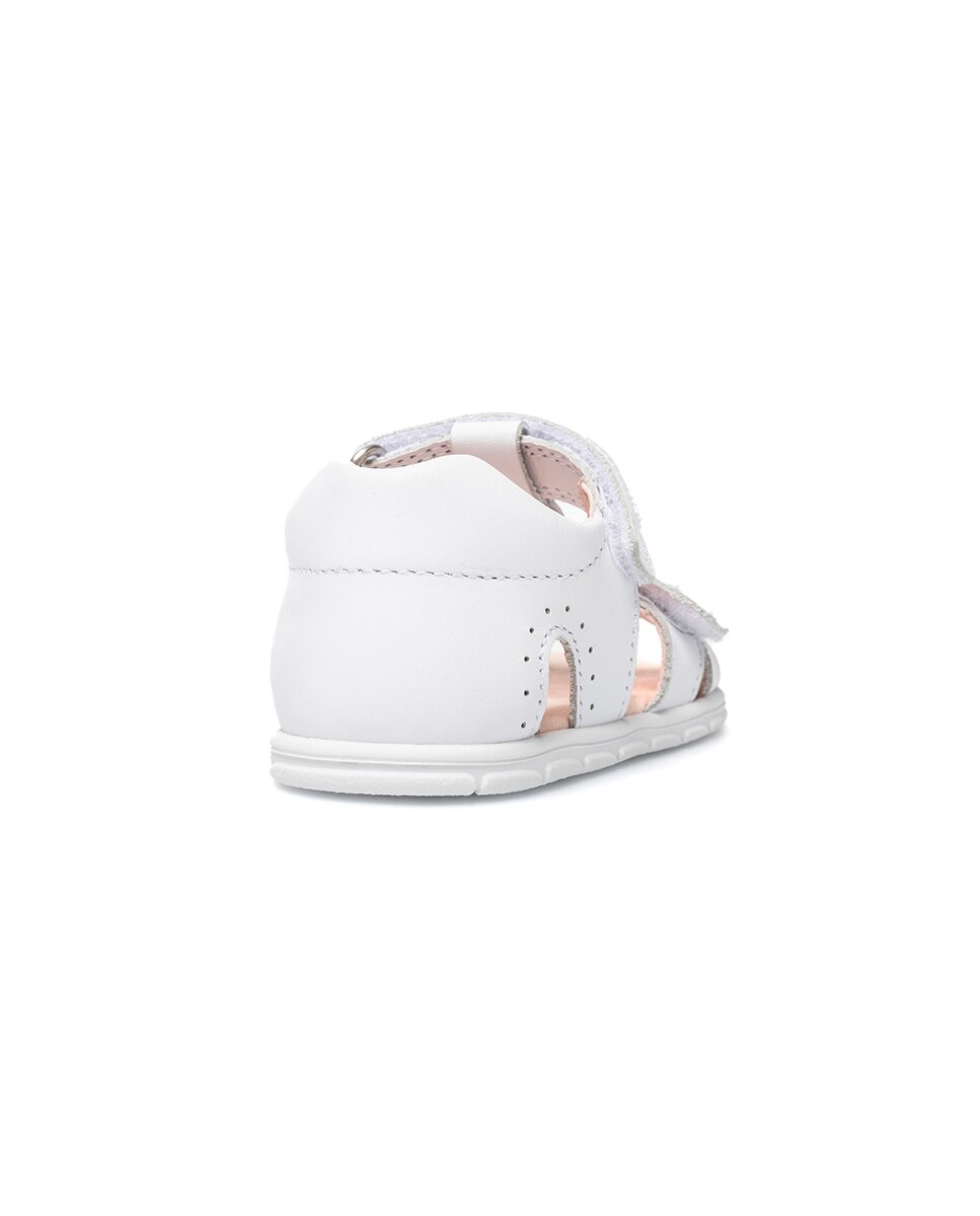Sandalias de bebé niña barefoot con cierre adherente - Pablosky - Blanco Blanco-6