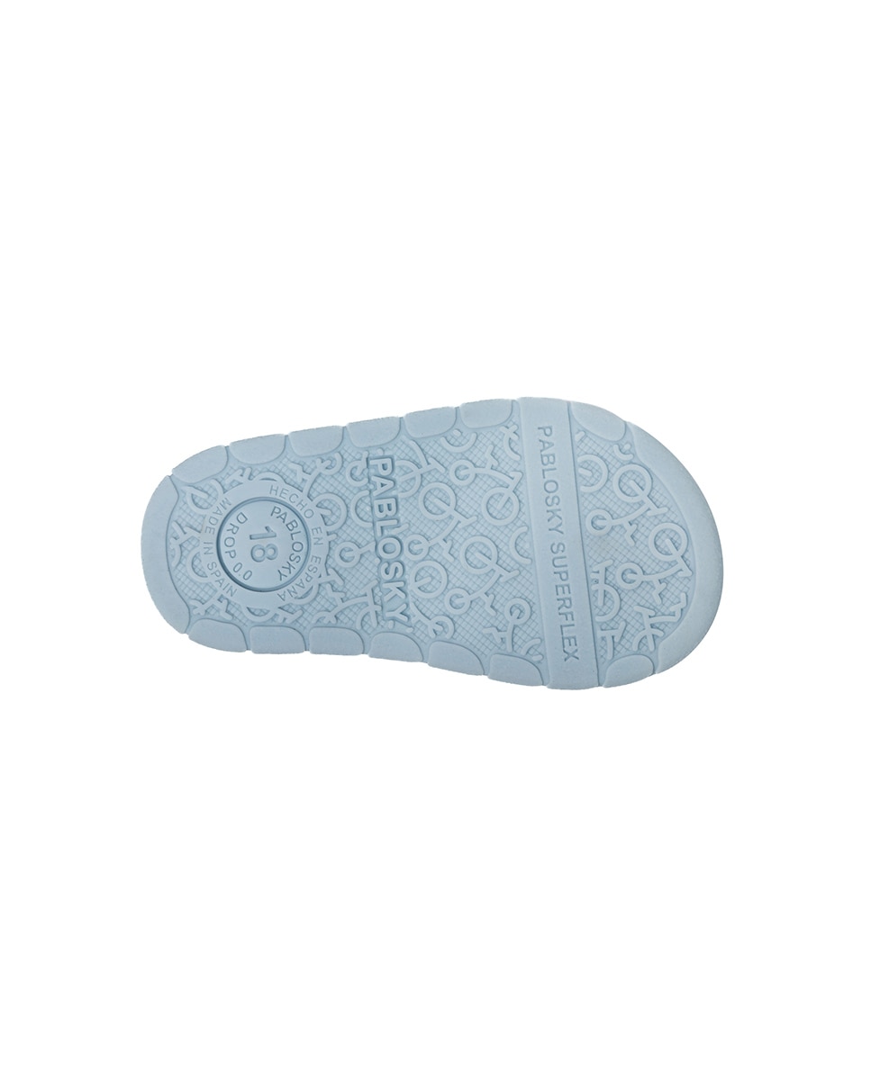 Sandalias de bebé niña barefoot con cierre adherente - Pablosky - Azul celeste Azul celeste-4