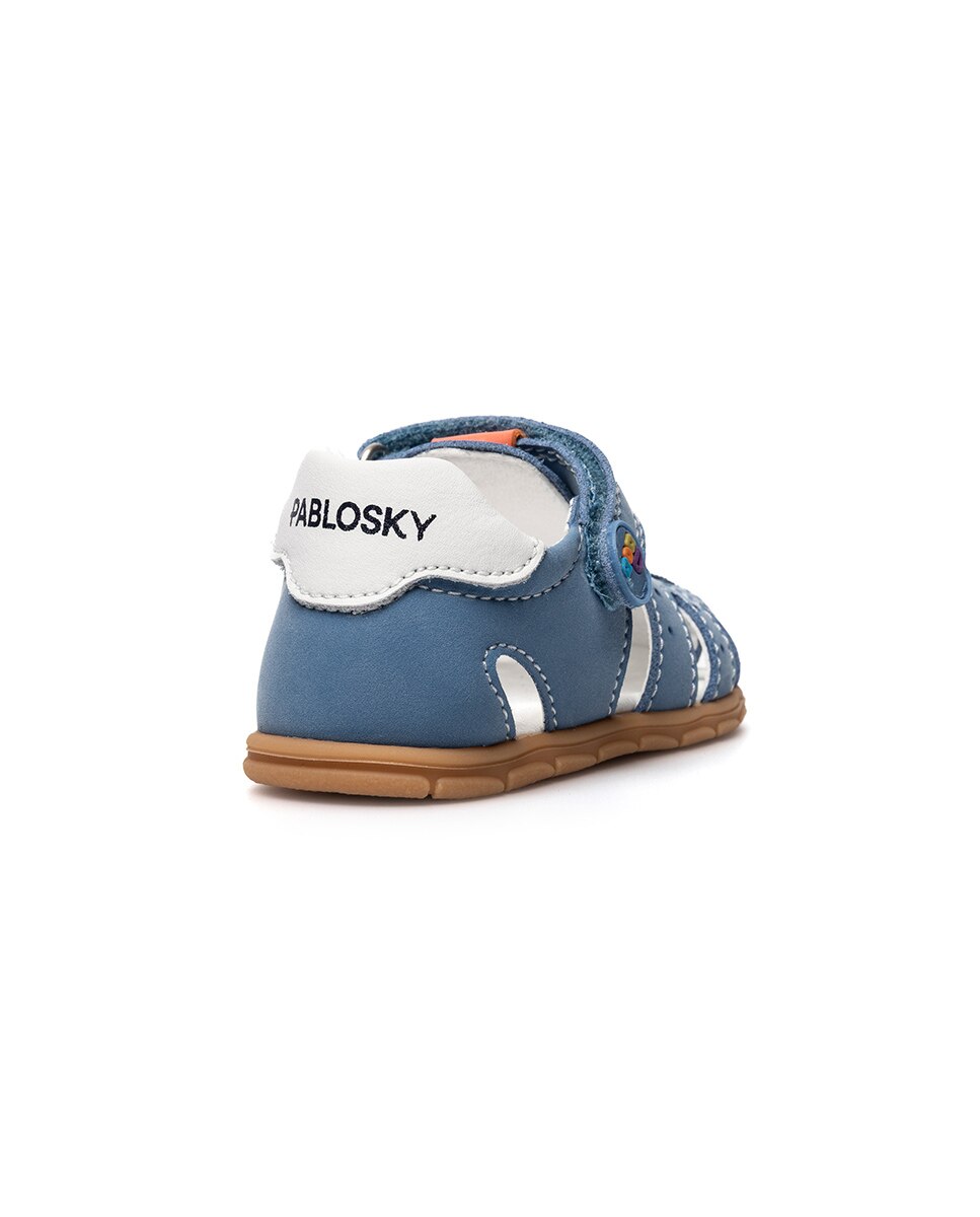 Imagen 6 de Sandalias de bebé niño barefoot con cierre adherente - Pablosky - Azul Azul